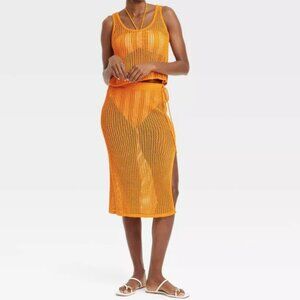 Orange Swimsuit Coverup Set